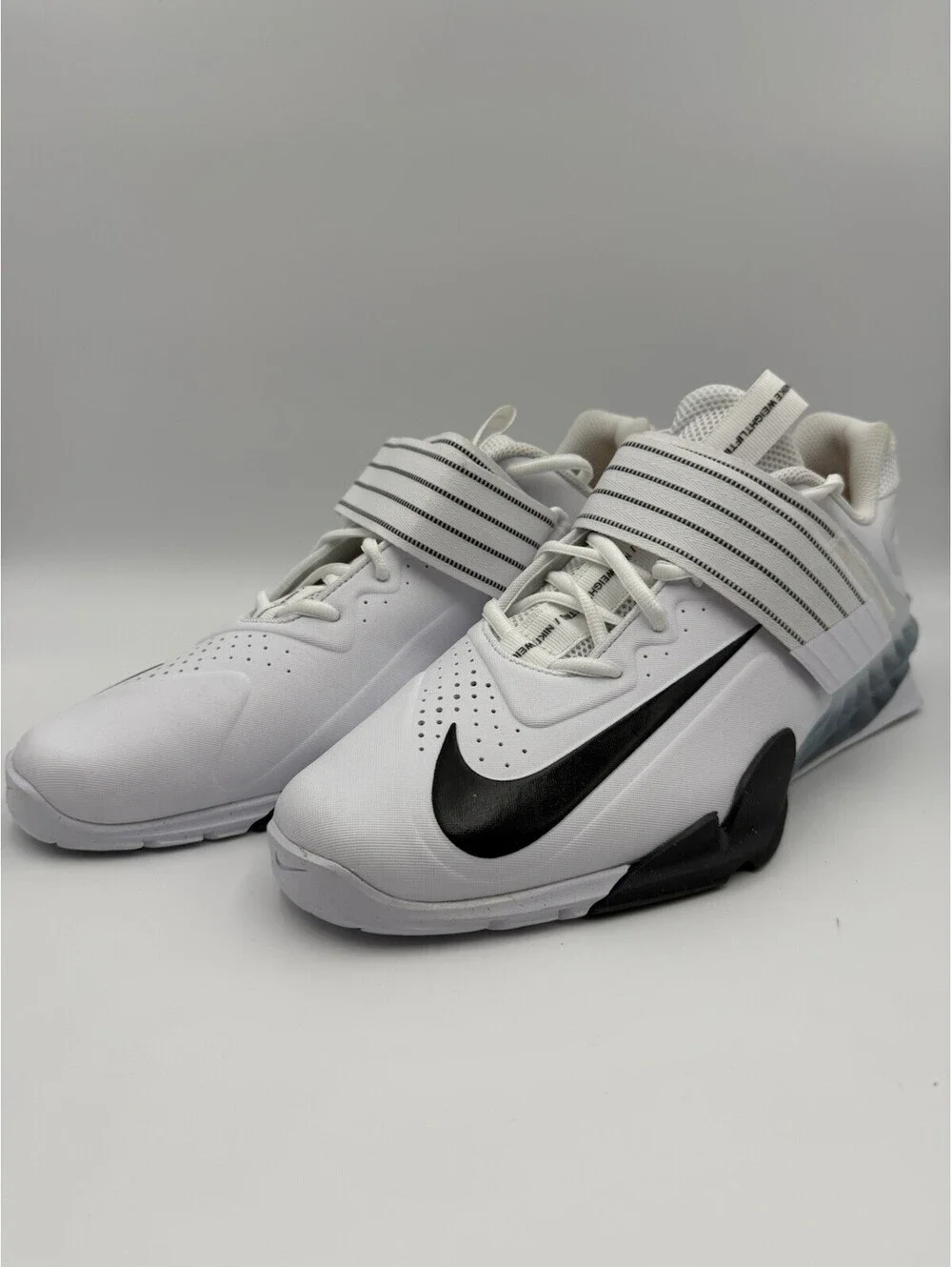 Nike Savaleos Weightlifting Mens Size 13 Shoes Gym Workout White Black NWOB
